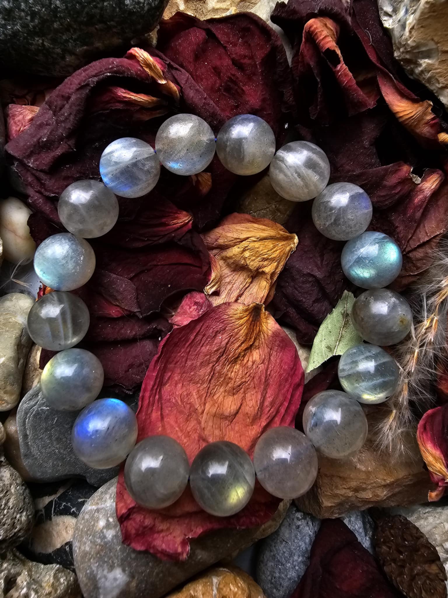 Labradoritas (negatyvo, apsauga, energija, ryžtas) 12 mm