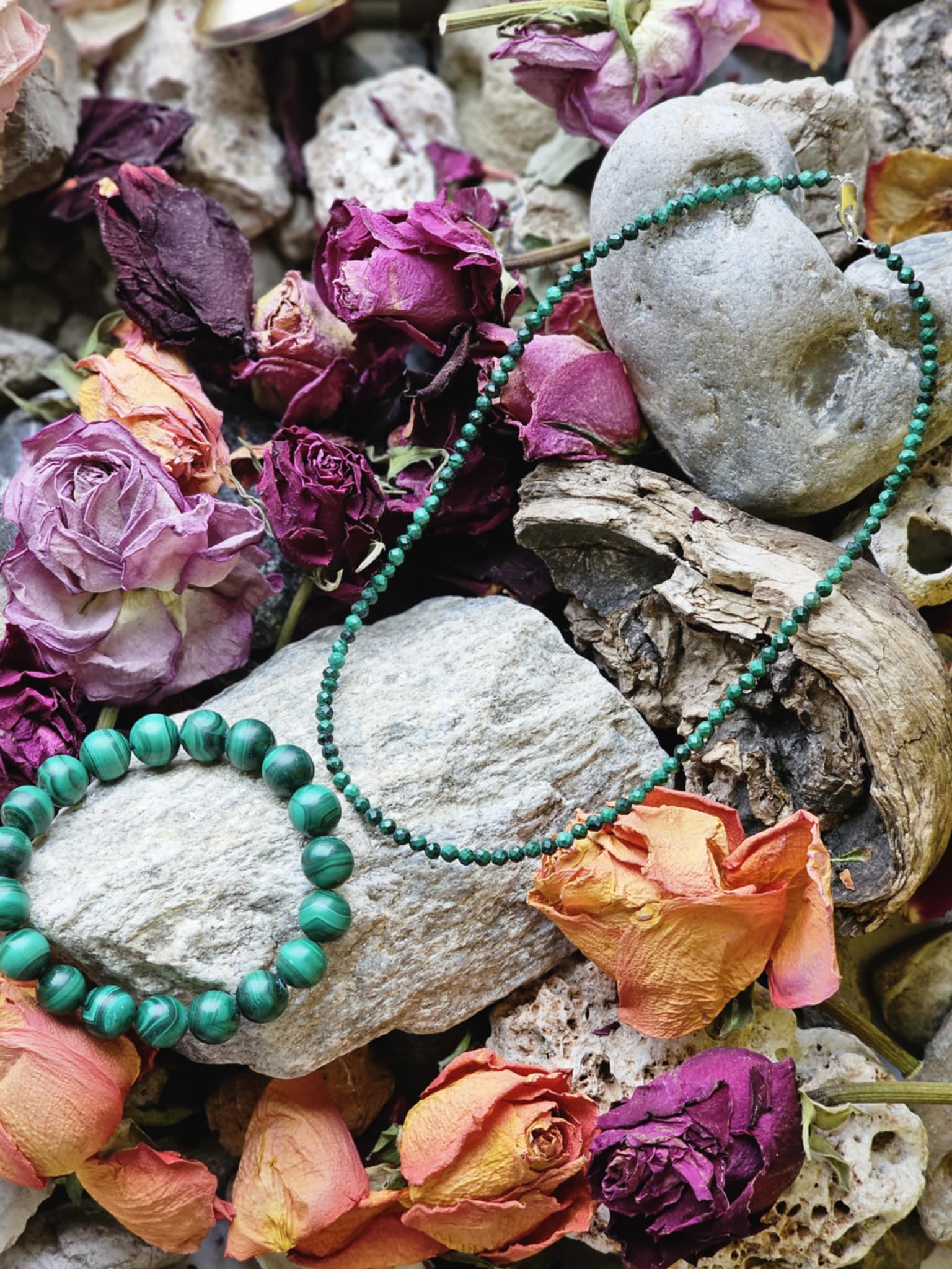 Malachitas vėrinys (meilė, pinigai, veiklumas)