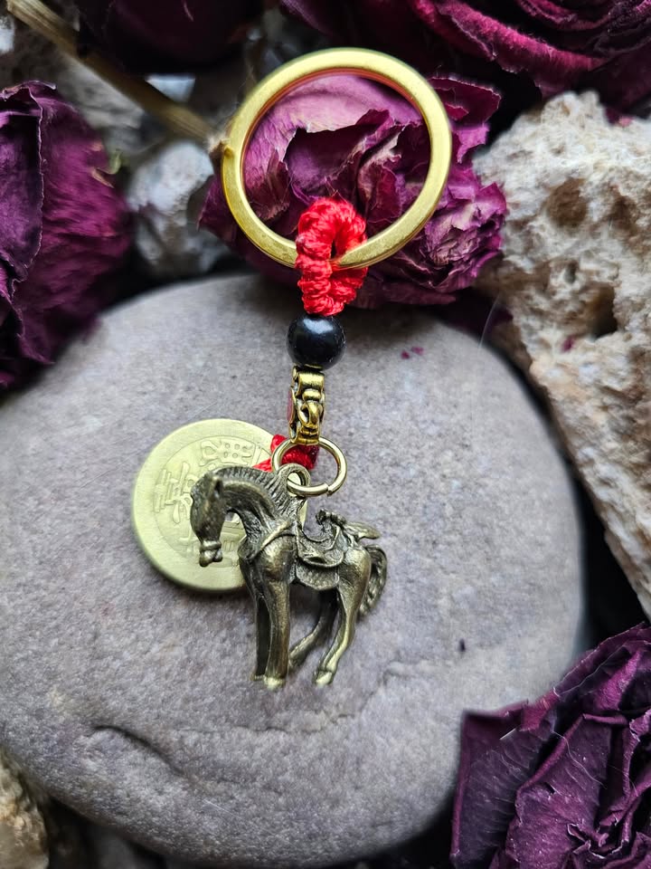 Ugninio Arklio Talismanas su Feng Shui Moneta