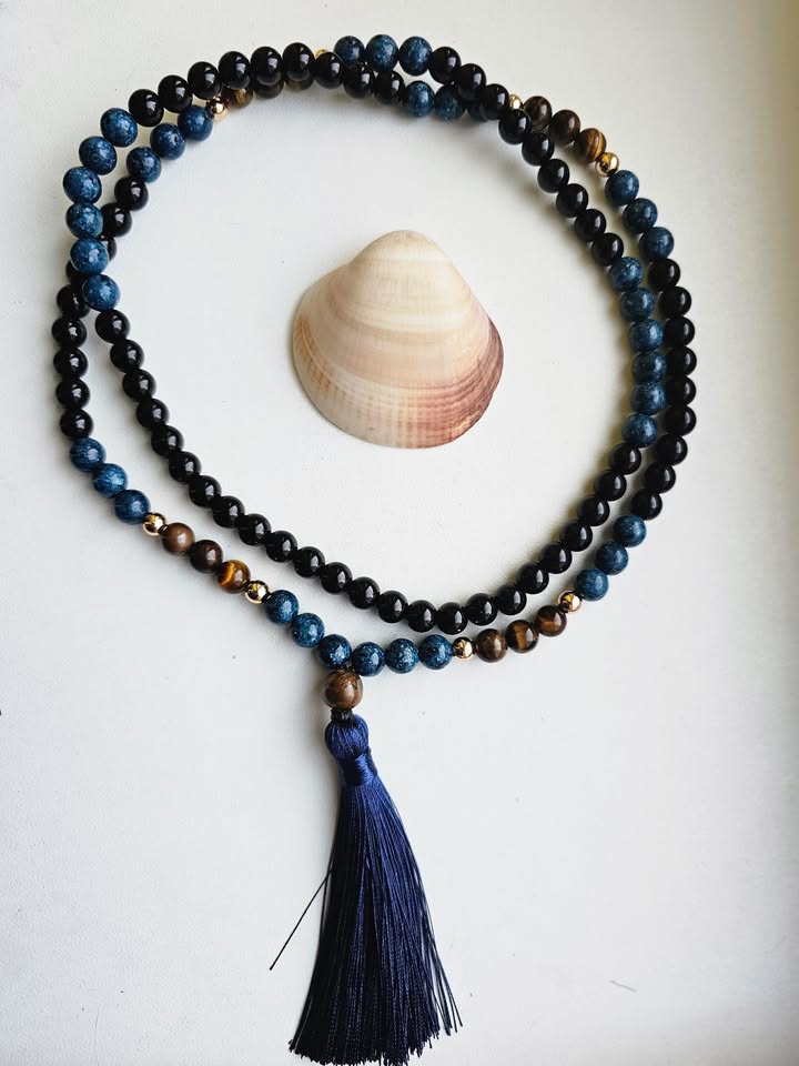 Mala 108 karoliukai vėrinys "Dangaus dovanos"