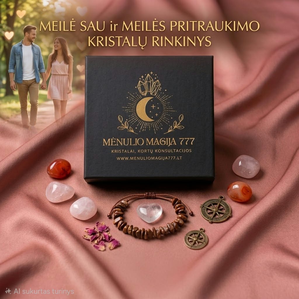 Meilės sau ir meilės pritraukimo kristalų rinkinys